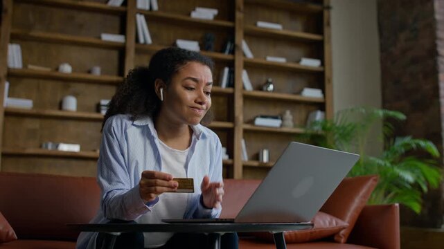 Woman frustrated by failed online payment