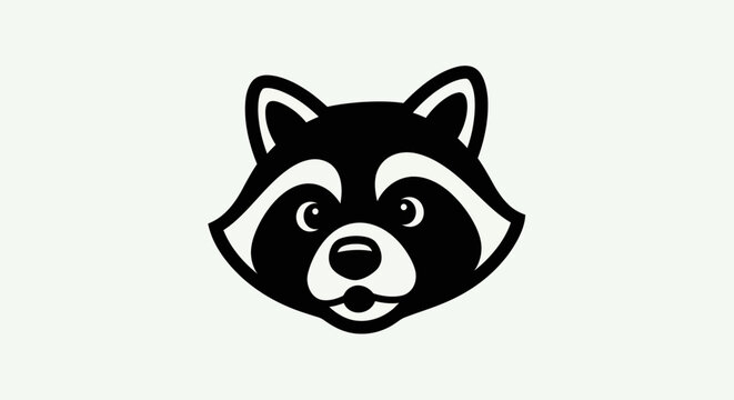Stylized raccoon head illustration