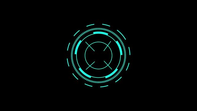 Futuristic HUD UI Circular Loading Interface Abstract Design