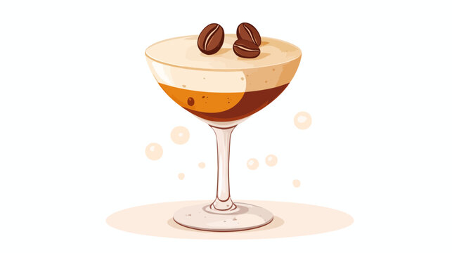 A missing image where a coffee glass with layered liquid, frothy foam, and coffee beans on top was expected