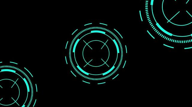 Futuristic HUD UI Circular Loading Interface Abstract Design