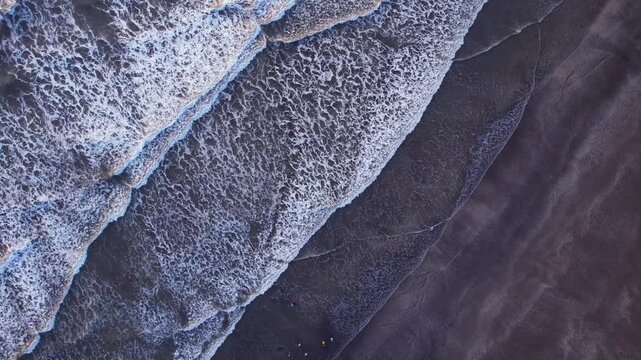 A stunning aerial drone view of Dapoli Beach along the Konkan coastline in Ratnagiri district, Maharashtra, India. 
