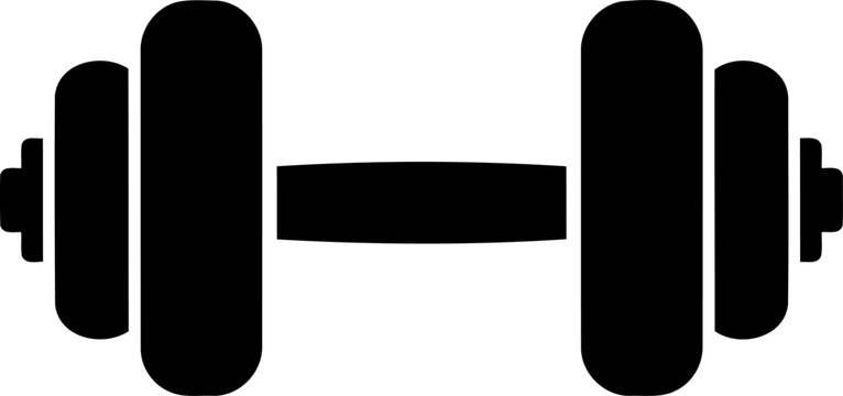 Silhouette of a dumbbell weightlifting icon