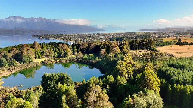 Ta Anau, Fjordland, New Zealand, Drone Footage