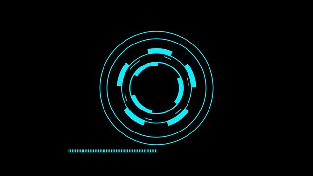 Futuristic Cyan HUD UI Circle Interface Abstract Technology Design