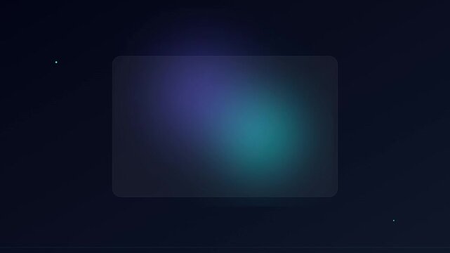 Glassmorphism frosted glass frame on dark background, translucent matte panel with colorful aurora glow, elegant glass card for digital interface