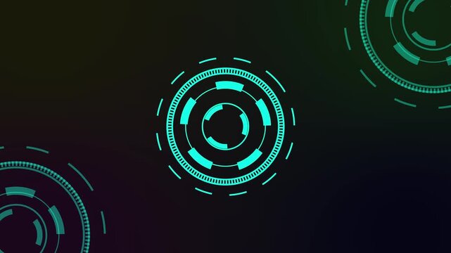 Futuristic HUD UI Circular Loading Interface Abstract Design