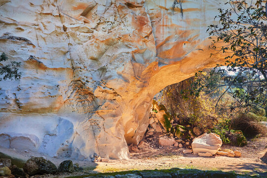 Cave At Beit Guvrin Israel. Historical excavations January 2019