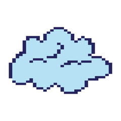Fototapeta premium Pixelated Cloud Game Icon