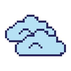 Fototapeta premium Pixelated Cloud Game Icon