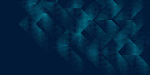 Obraz premium Abstract blue technology background. Shiny blue arrow lines pattern. Futuristic tech concept. ilustration vector. eps 10