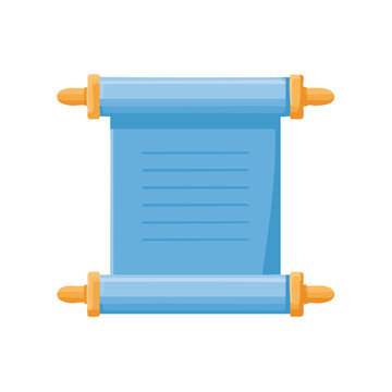Blue Scroll with Text