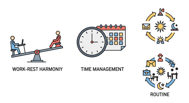 Work Rest Harmony Time Management Routine.