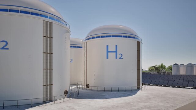 Group of hydrogen tanks for industrial park
