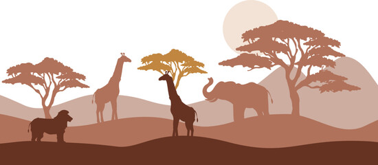 African Animals Silhouettes © Derek