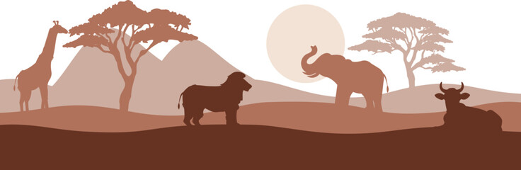 African Animals Silhouettes © Derek