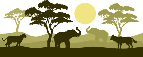 African Animals Silhouettes © Derek