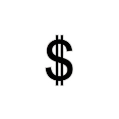 Obraz premium Black dollar sign icon