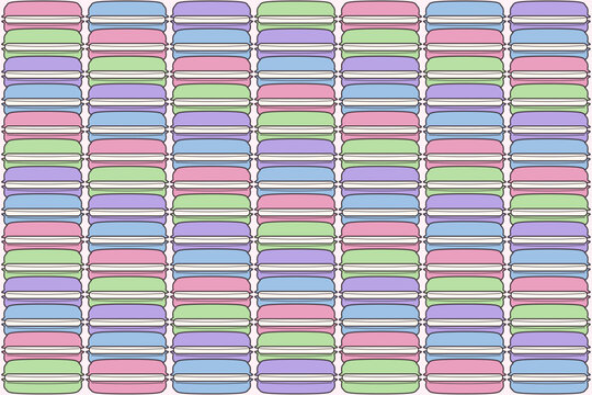 Pastel macaron stack pattern background