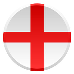 Obraz premium England Flag Round Disc and 3D Glossy Button Icon