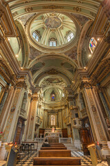 Fototapeta premium BERGAMO, ITALY - MARCH 18, 2026: The nave of church chiesa della Beata Vergine dello Spasimo.