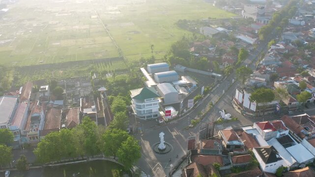 "tugu lawet" an iconic landmark on the kebumen city, central java indonesia