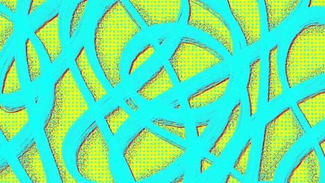 Hand Drawn Tangled Scribble Abstract Background Loop