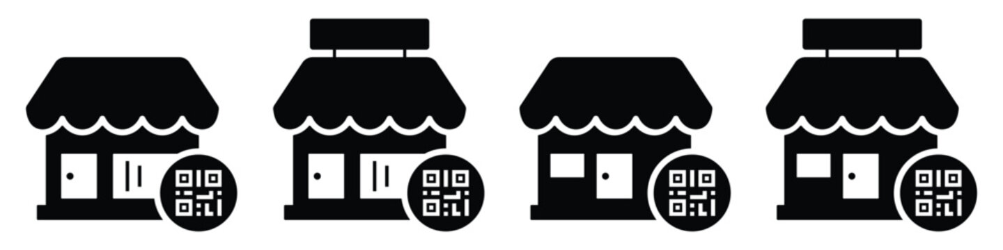 Store scan barcode icon illustration