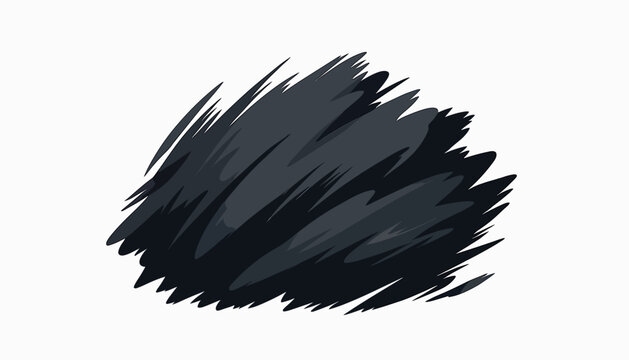 Abstract vector illustration of a dense and dark mass of textured charcoal strokes, featuring heavy shading, rough pencil lines, and expressive graphite textures on a clean background.
