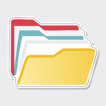 Illustration of stacked folders with colorful tabs