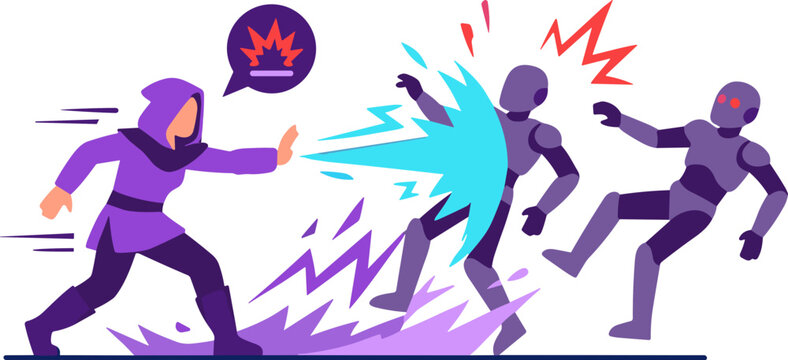 Multiplayer Online Battle Scene Illustration