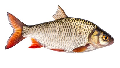 Obraz premium Small fish with red fins and scales