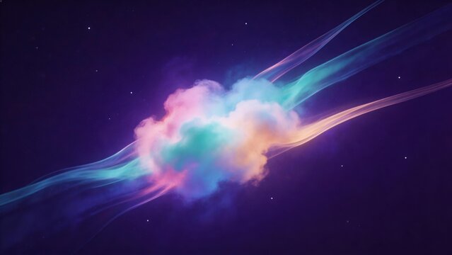 Colorful cosmic cloud in space