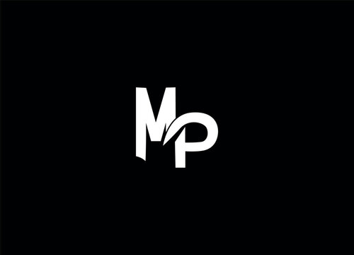 MP Alphabet letters Initials Monogram logo  design 