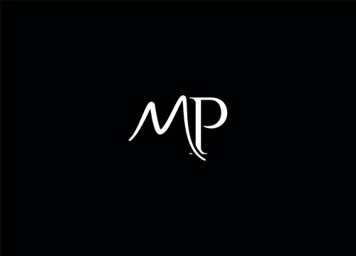 MP Alphabet letters Initials Monogram logo  design 