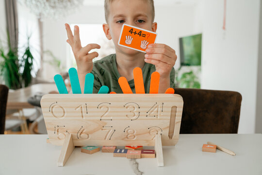 Learning addition with flashcards