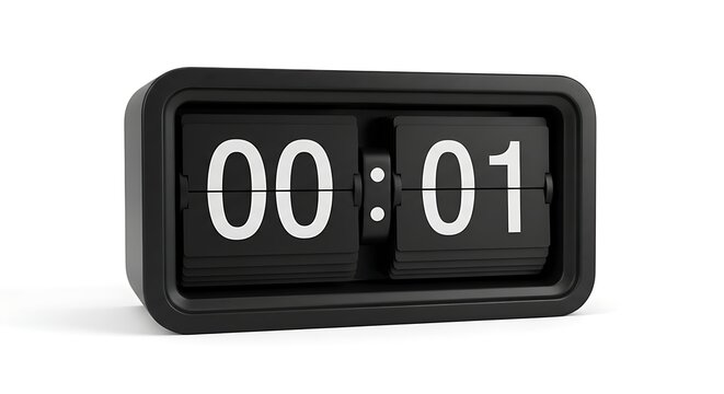 Retro flip clock displaying time