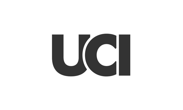 UCI logo design template with strong and modern bold text. Initial based vector logotype featuring simple and minimal typography. Trendy company identity.