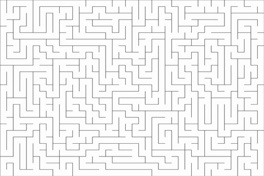 Jasne tło z geometrycznym labiryntem z cienkich linii &ndash; minimalistyczny wz&oacute;r, abstrakcyjna siatka i układ ścieżek.