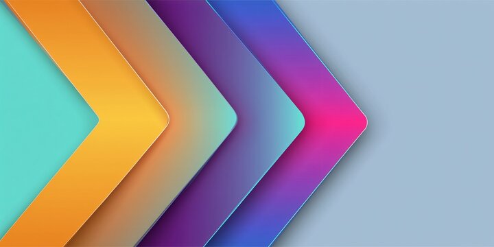 Modern gradient arrow design digital space graphic art minimalist style abstract viewpoint innovative concept