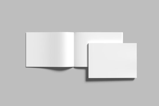 A4 Landscape Magazine Blank Mockup