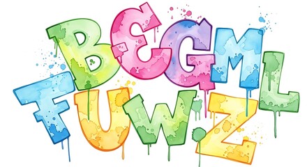 Obraz premium Colorful graffiti lettering