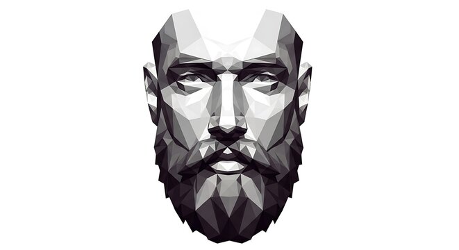 Geometric portrait of a man