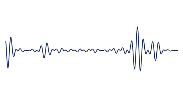Minimalist Sound Wave on White Background