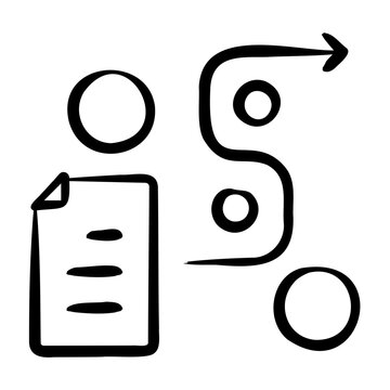 Workflow Optimization Icon - Handdrawn