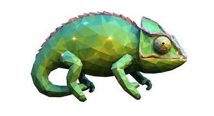 Fototapeta premium Geometric chameleon illustration