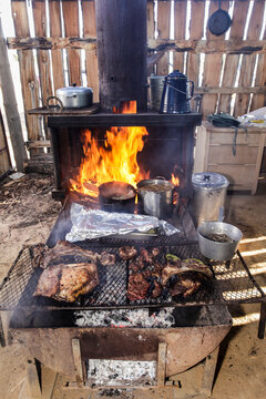 Meal preparation for traditional feast 