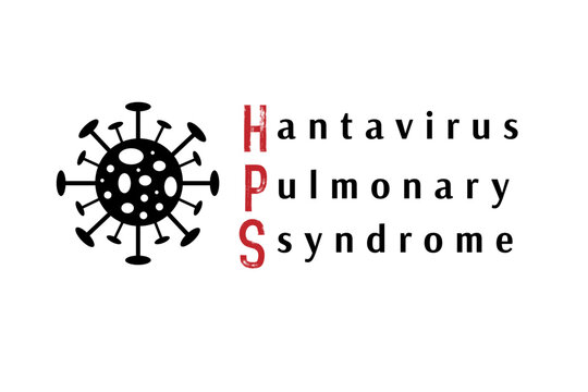 HPS Hantavirus pulmonary syndrome. Dangerous Hantavirus. Urgent medical alert design. Health concept