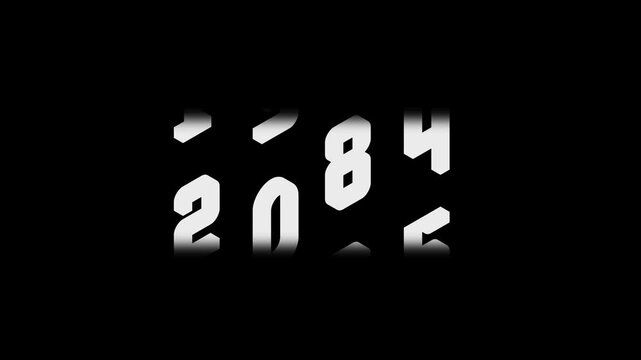 Retro Digital Clock Displaying Numbers On Black Background