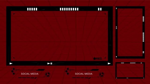 Overlay a live streaming with red and black srceen studio